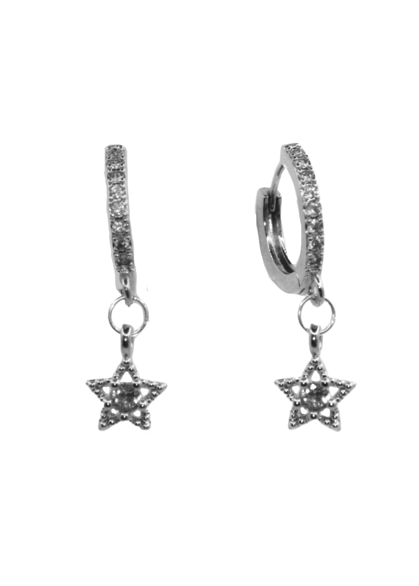 Stella Star Silver Huggie Earrings