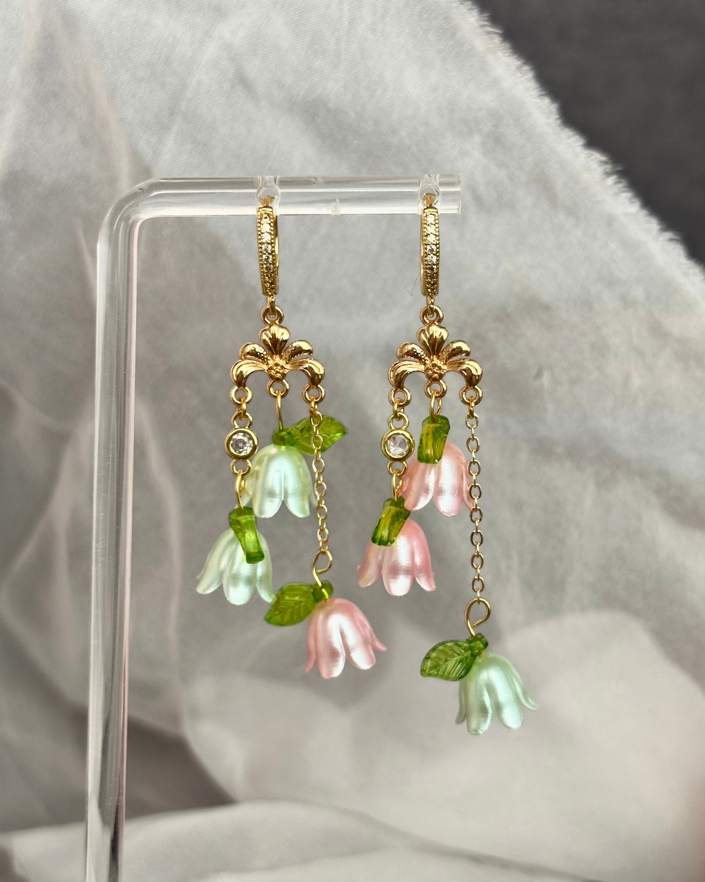 Lily of the Valley Huggie Earrings