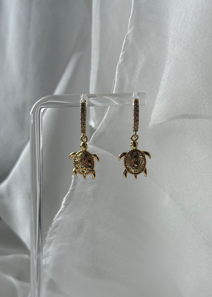 Turtle Huggie Earrings