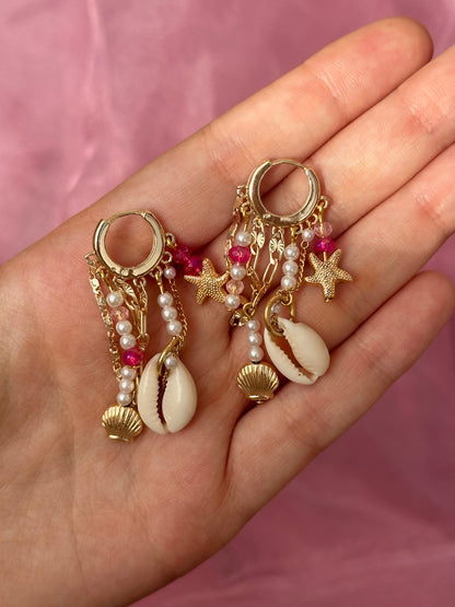 Kailani Pink Hoop Earrings