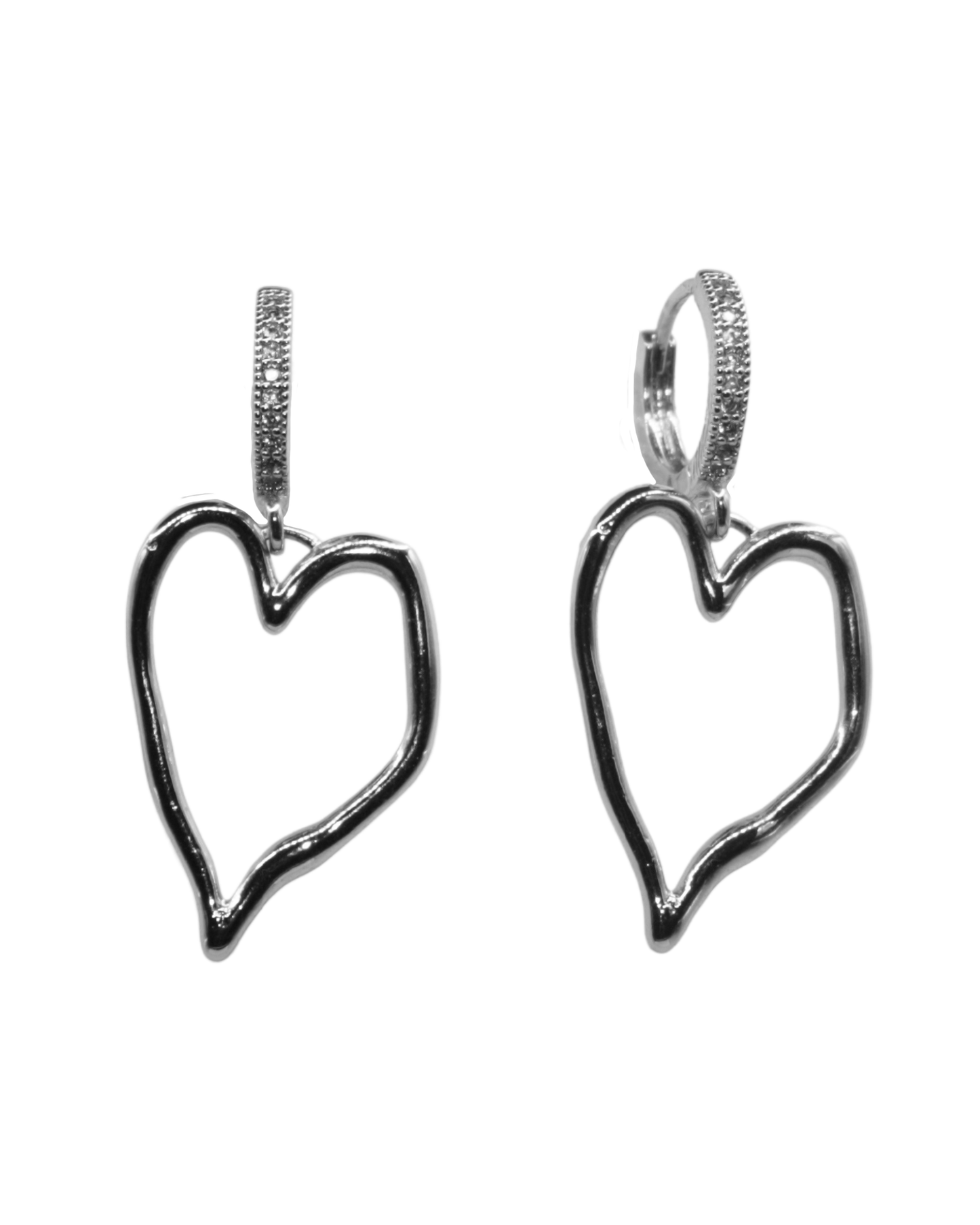 Hannah Silver Huggie Earrings