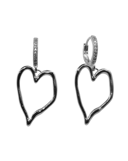 Hannah Silver Huggie Earrings