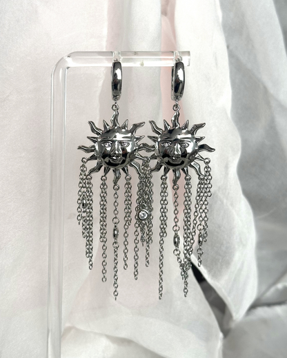 Apollo Silver Huggie Earrings