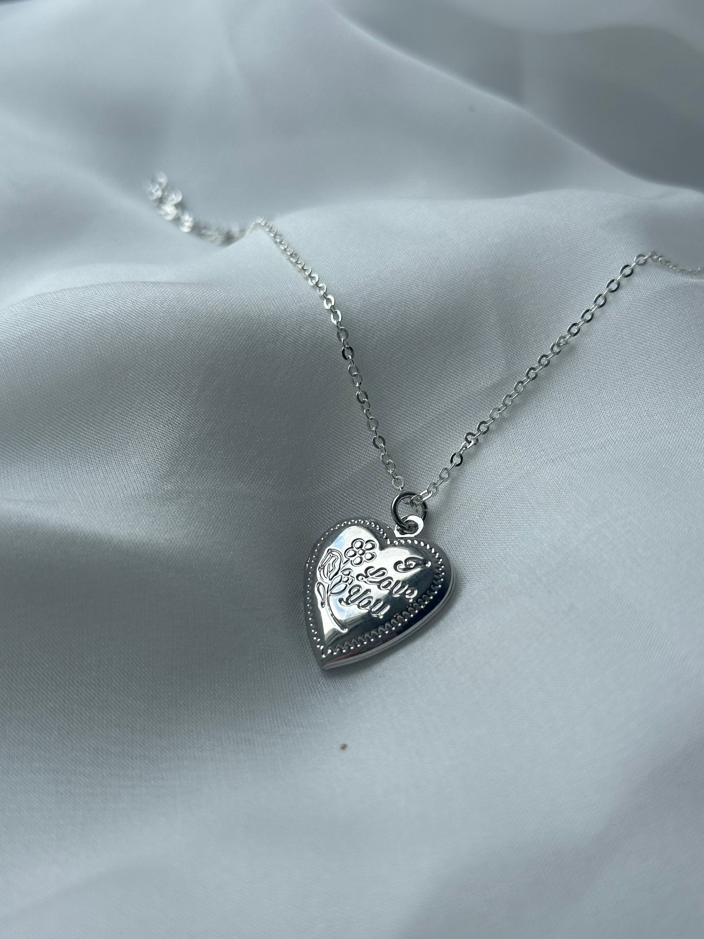 Honey Silver Locket Necklace