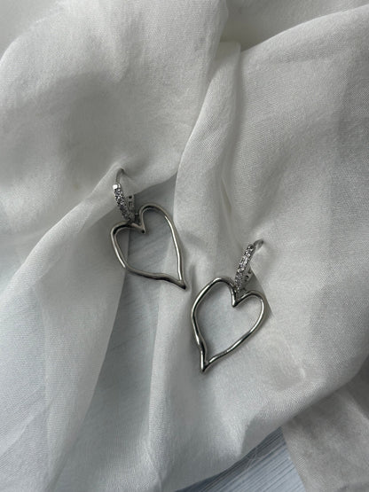 Hannah Silver Huggie Earrings