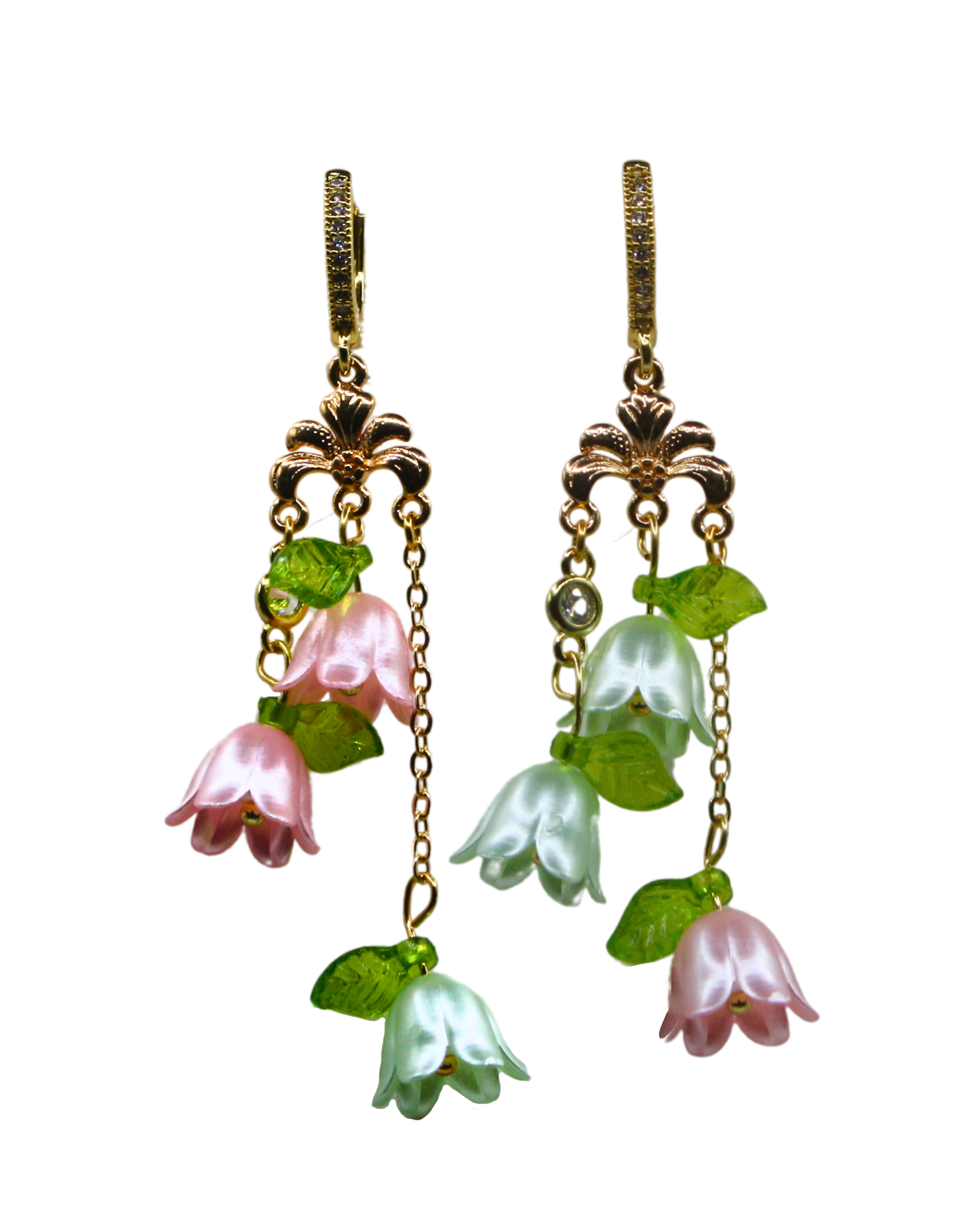 Lily of the Valley Huggie Earrings