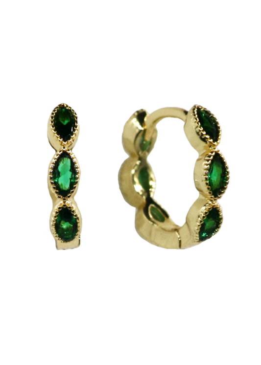 Diana Green Hoop Earrings