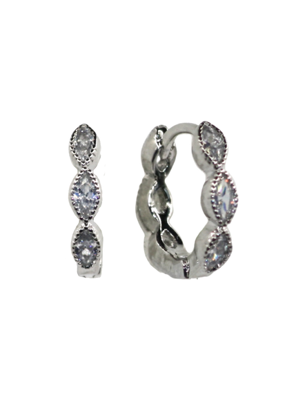 Diana Silver Hoop Earrings