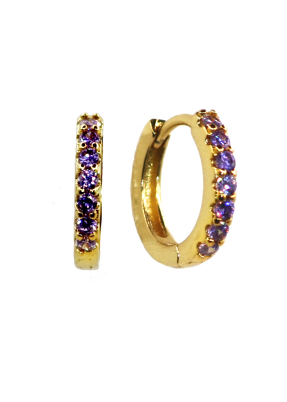 Michelle Purple Hoop Earrings