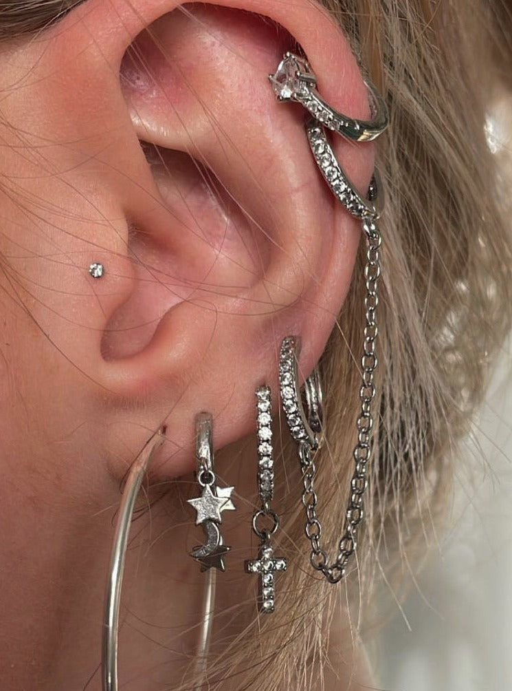 Juliet Silver Hoop Earrings