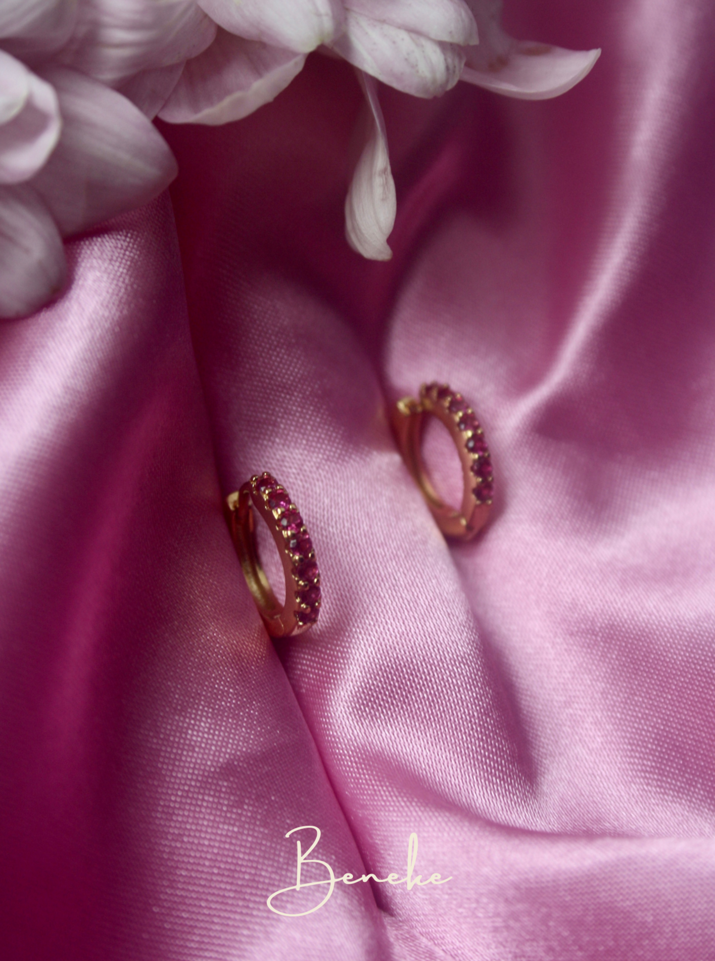 Michelle Pink Hoop Earrings