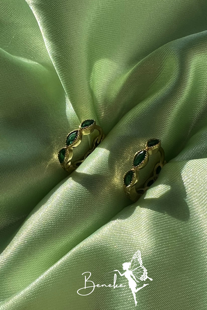 Diana Green Hoop Earrings